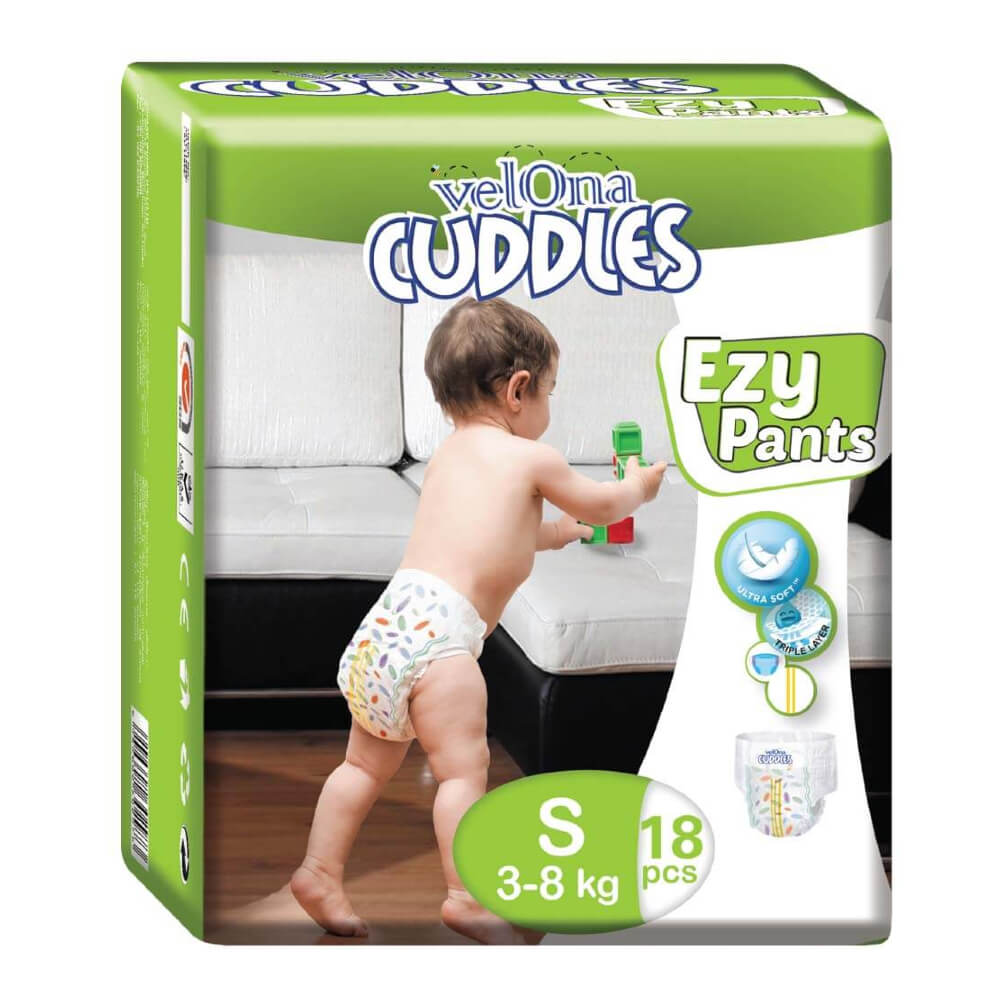 Velona Cuddles Ezy Pants diapers Size S 18 Pcs Pack